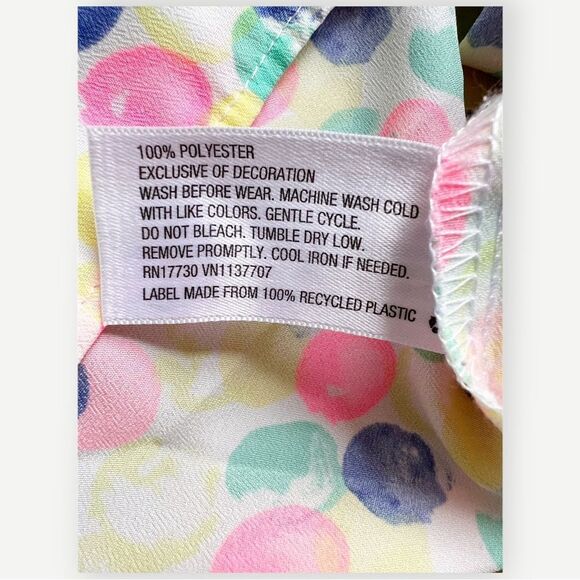 Cherokee Girls Kids Colorful Polka Dot Sleeveless Ruffle Tank Dress. 3. 3T. - Picture 6 of 7